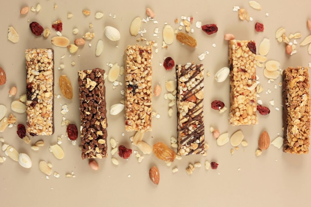 Top View Cereal Granola Bars.