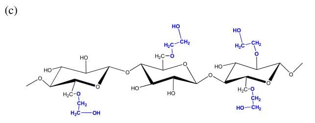Hydroksyetylcellulose EC kjemisk struktur